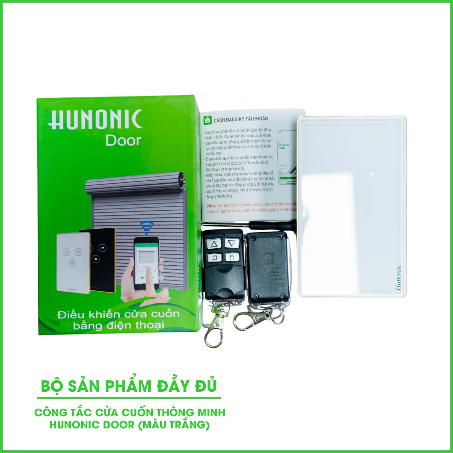 Công Tắc Cửa Cuốn Wifi Thông Minh HUNONIC DOOR ( màu trắng) - Ảnh 2