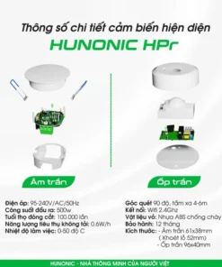 Cấu tạo cảm biến hiện diện hunonic
