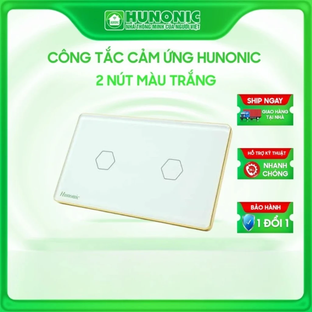 Công Tắc Cảm Ứng Wifi Hunonic Hình Chữ Nhật Viền Vàng - Ảnh 13