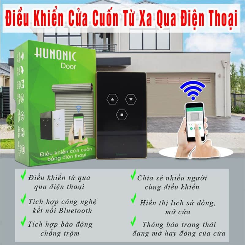 Công Tắc Cửa Cuốn Wifi Thông Minh HUNONIC DOOR ( màu trắng) - Ảnh 3
