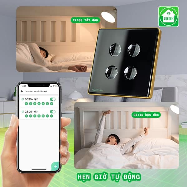 Công tắc thông minh Hunonic Premium hình vuông - Ảnh 7