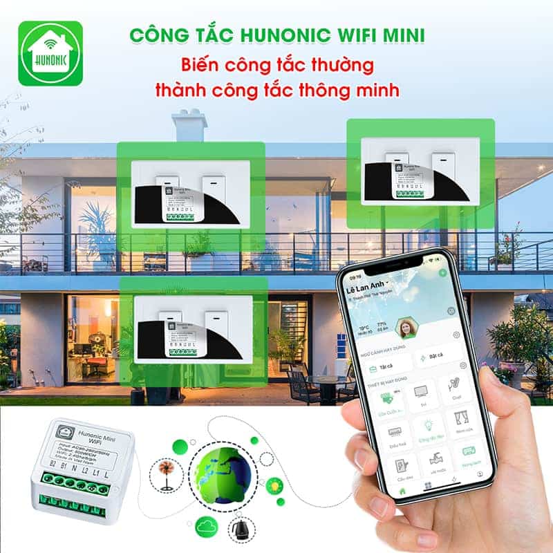 Công tắc thông minh Hunonic mini