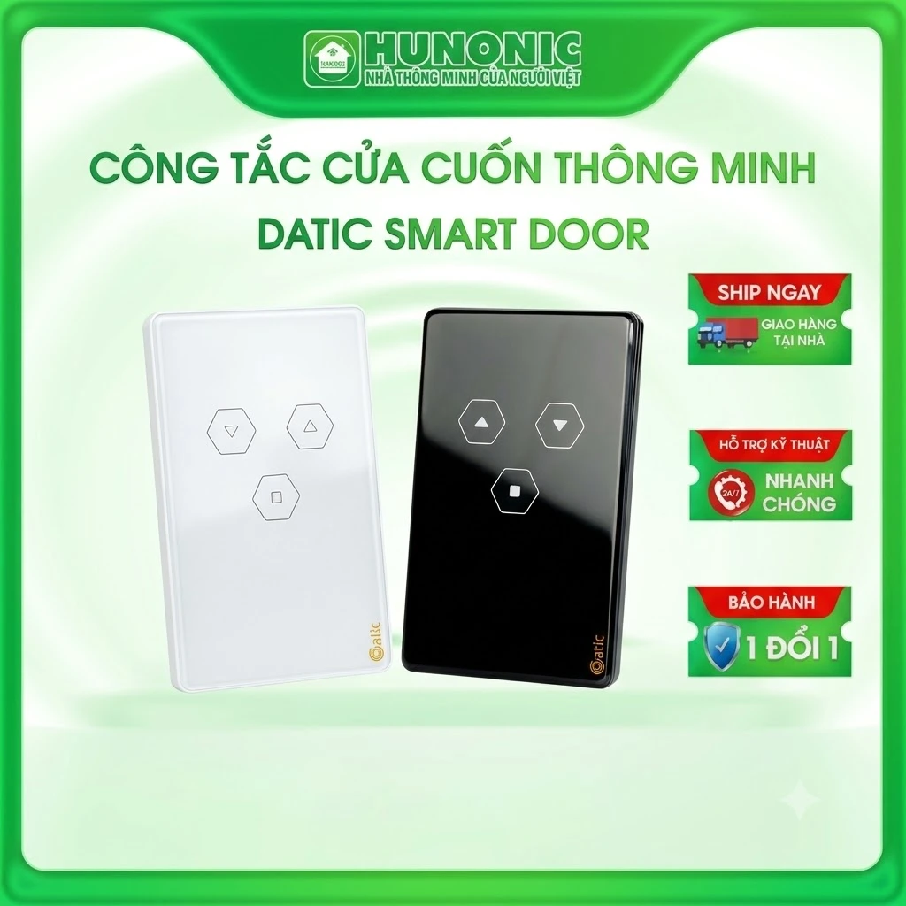 Công Tắc Điều Khiển Cửa Cuốn Wifi Datic Smart Door Màu trắng