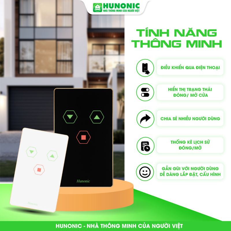 Công Tắc Cửa Cuốn Wifi Hunonic Door S – Phiên Bản Mới 2026 - Ảnh 3