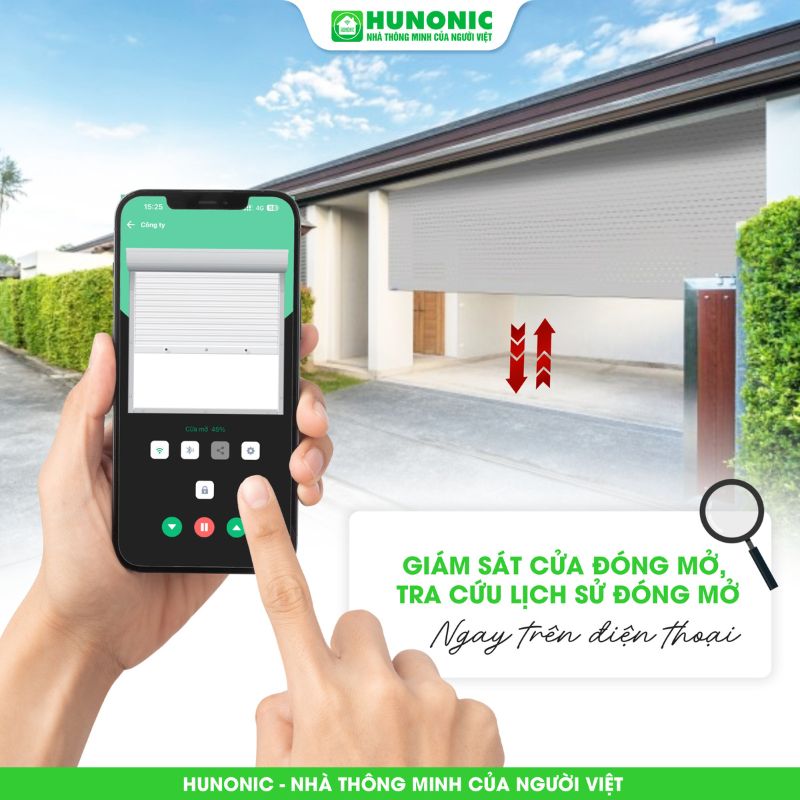 Công Tắc Cửa Cuốn Wifi Hunonic Door S – Phiên Bản Mới 2026 - Ảnh 2