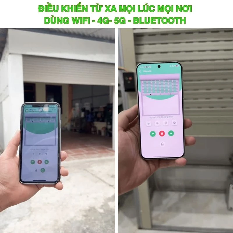 Công tắc Hunonic Datic hỗ trợ kết nối Bluetooth kết hợp điều khiển cửa cuốn qua Wifi/4G/5G, đảm bảo bạn luôn mở được cửa trong mọi tình huống.