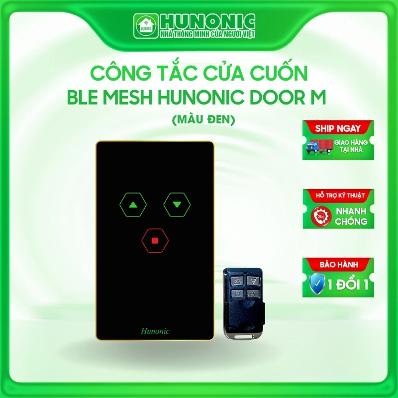 Công Tắc Điều Khiển Cửa Cuốn BLE MESH DOOR M Màu Đen