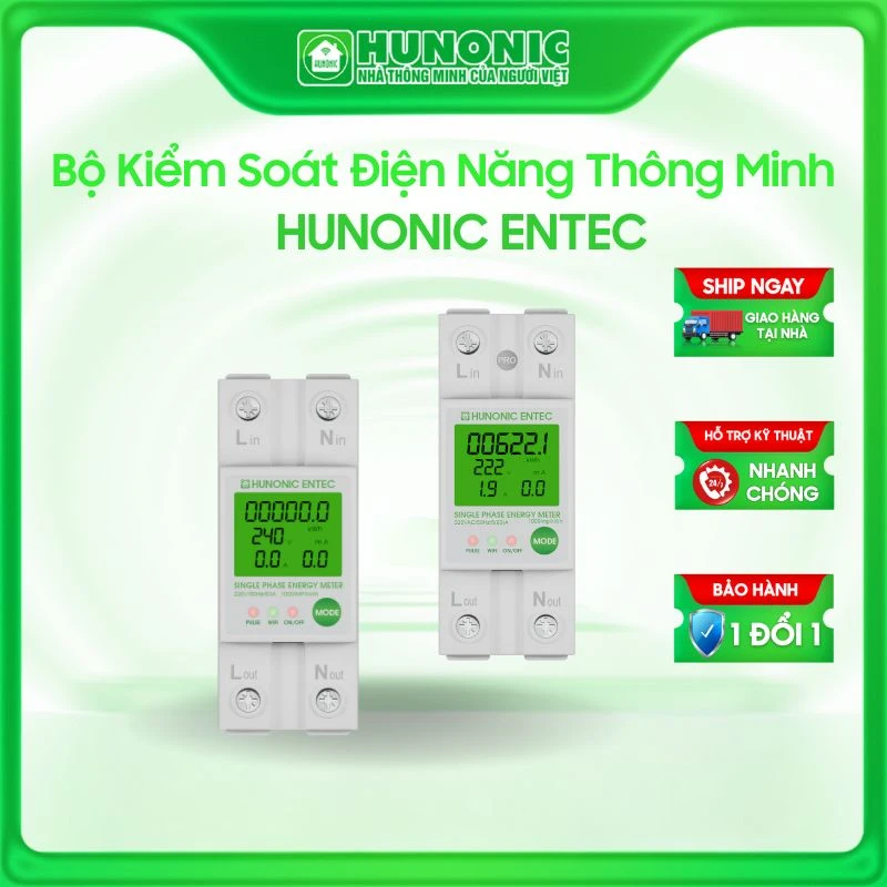 Bộ kiểm soát điện năng Hunonic Entec đo điện chuẩn
