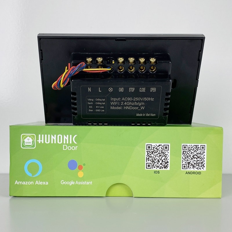 Công Tắc Cửa Cuốn Wifi Thông Minh HUNONIC DOOR ( màu đen) - Ảnh 4