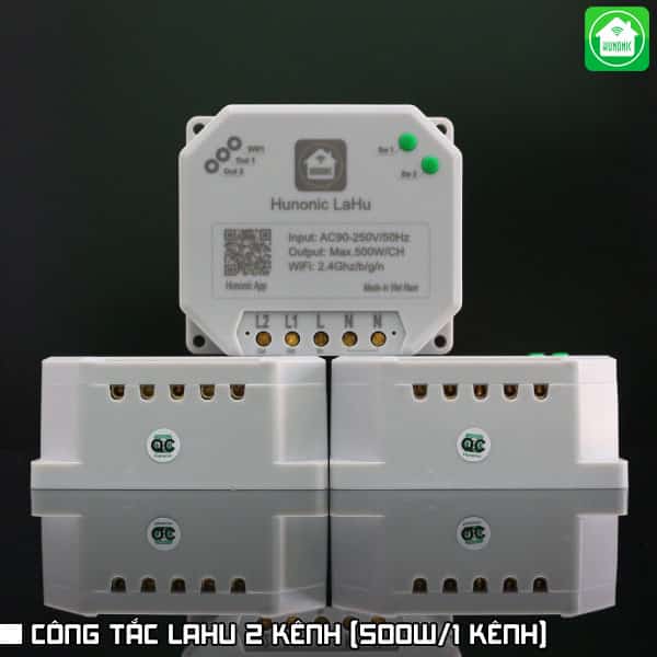 Công tắc Hunonic Lahu 2 kênh điều khiển qua điện thoại - Ảnh 3