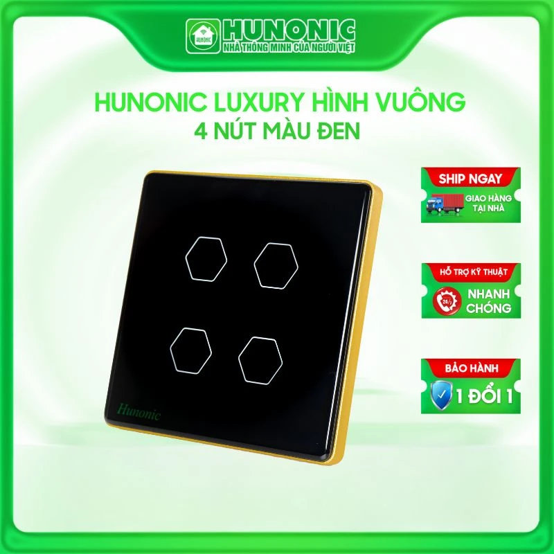 Công tắc thông minh luxury hunonic hình vuông
